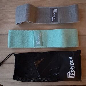 Polygon Resistance Bands Set - Gray and Mint